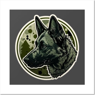 Dutch Shepherd Camouflage Motif Posters and Art